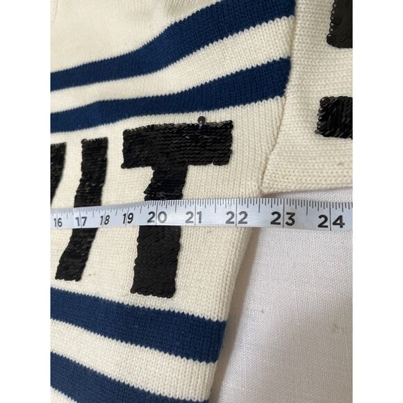 Maje Mystica Striped & Sequined Resort Sweater Size 0 - Picture 8 of 14